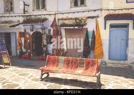 Blue medina di chechaouen,Marocco Foto Stock