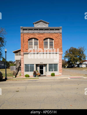Kaylor McDonald & building, circa 1893, costruite di rosso di arenaria nativo, 624 e Oklahoma Ave., Guthrie, Oklahoma, Stati Uniti d'America. Guthrie quartiere storico. Foto Stock