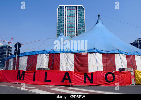 Tendoni da circo in Milano, Italia Foto Stock