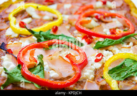 Condimenti della pizza Foto Stock