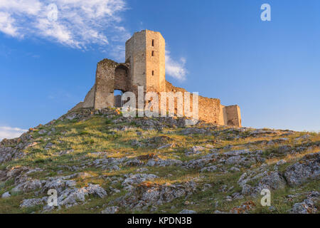Fortezza di antiche rovine. Enisala, Romania Foto Stock