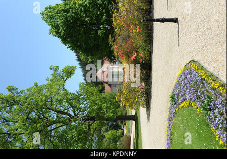 Re Alberto male e i giardini del centro termale di Bad Elster Foto Stock