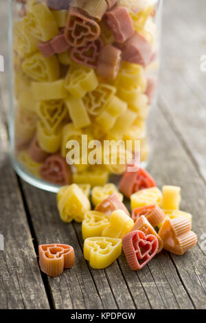 A forma di cuore ad pasta Foto Stock