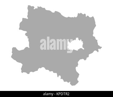 Mappa di Austria inferiore Foto Stock