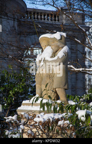 Inverno a Berlino il parco di Friedrichshain Foto Stock