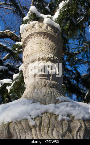 Inverno a Berlino il parco di Friedrichshain Foto Stock