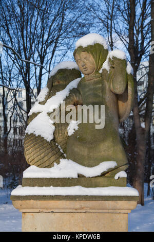 Inverno a Berlino il parco di Friedrichshain Foto Stock