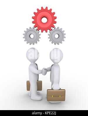 Imprenditori concordano con denti Foto Stock