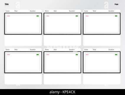 Il mirino della fotocamera modello di storyboard 6 telaio Foto Stock