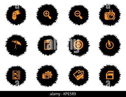 Fotografia icone Silhouette Foto Stock