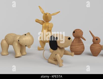 Giocattoli di legno selezione Foto Stock