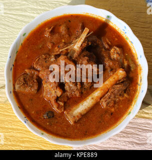 Carni di montone curry con spessa salsa piccante Foto Stock
