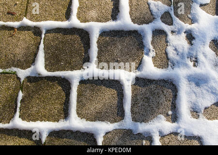 Inverno nel Volkspark Friedrichshain di Berlino Foto Stock