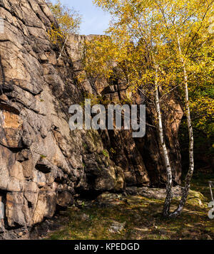 Bodetal Tor im Harz Herbst Foto Stock