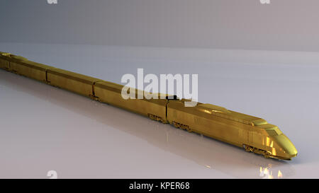 Golden oggetto 3D (treno) Foto Stock