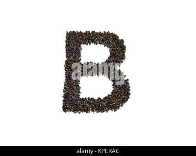 3d caratteri formanti la lettera B Foto Stock