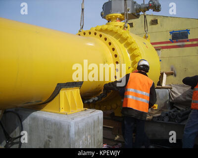 Fermo della pipeline con la trazione elettrica Foto Stock