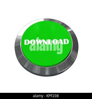 Pulsante di download gratuito - isolato su bianco Foto Stock