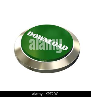 Pulsante di download gratuito - isolato su bianco Foto Stock