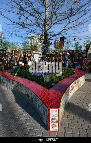 Il memorial in Downtown Las Vegas per il percorso 91 Harvest Festival le riprese che si è verificato il 1 ottobre 2017. Foto Stock