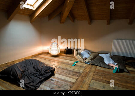 Sala relax, Pré-Saint-Didier Spa, Valle d'Aosta, Italia Foto Stock