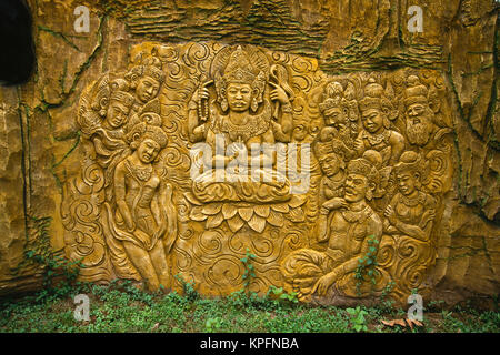 Asia Indonesia Bali. Ornati scultura indù. Foto Stock