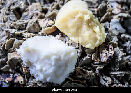 Roti/chapati di miglio di perla/bajri/Pennisetum glaucum con originale di ghee e jaggery. Foto Stock