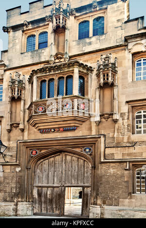 Regno Unito Oxford il Corpus Christi College di Gateway Foto Stock