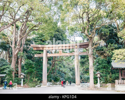 Meiji Jingu porta in Tokyo, Giappone Foto Stock