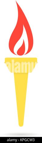 Colore della fiamma olimpica icona Illustrazione Vettoriale