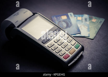 POS e carte di credito Foto Stock