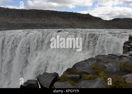 Dettifoss, isola, wasserfall, fluss, Kaskade, kaskaden, Bach, bergbach, wildbach, natur, landschaft, gewalrtig, Jökulsárgljúfur, schlucht, canyon, del Grand Canyon Foto Stock