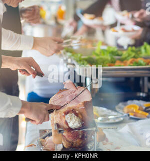 Banchetto pausa pranzo a riunione della conferenza. Foto Stock
