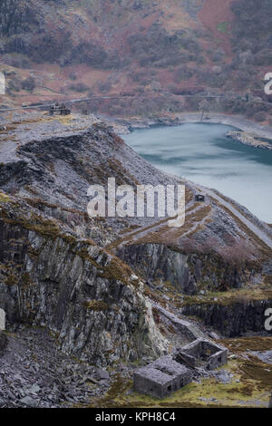 Immagine a colori di Dinorwic cava di ardesia Foto Stock