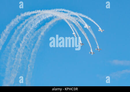 Corvi Aerobatic Team Display fotografati a Sud Est, Airshow Herne Bay, Agosto 2017 Foto Stock