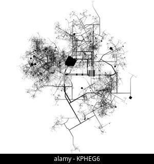 Il sistema di trasporto di una città in crescita e in espansione Foto Stock