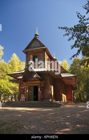 Chiesa principale del monastero, Santo Mountainf di Grabarka sa anche come la "Montagna delle Croci". Il più importante luogo di culto ortodosso in Polonia. Foto Stock