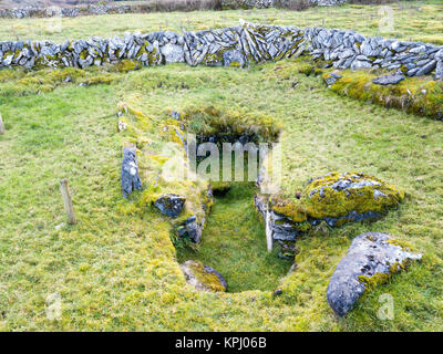 Caherconnell Celtic stone fort, primo Medioevo a Burren Regione, County Clare, Irlanda Foto Stock