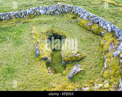 Caherconnell Celtic stone fort, primo Medioevo a Burren Regione, County Clare, Irlanda Foto Stock