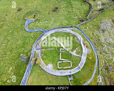 Caherconnell Celtic stone fort, primo Medioevo a Burren Regione, County Clare, Irlanda Foto Stock