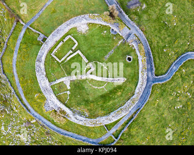 Caherconnell Celtic stone fort, primo Medioevo a Burren Regione, County Clare, Irlanda Foto Stock