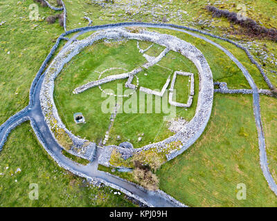 Caherconnell Celtic stone fort, primo Medioevo a Burren Regione, County Clare, Irlanda Foto Stock