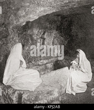 Un sepolcro scoperto al di fuori di Gerusalemme, tradizionalmente dovrebbe essere la tomba dato da Giuseppe di Arimatea per la sepoltura di Cristo. Dalle meraviglie del mondo, pubblicato c.1920. Foto Stock