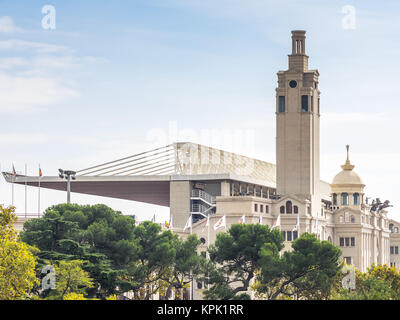 Un colpo lungo dello stadio presa dal Palazzo Nazionale Foto Stock