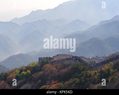 La Cina La Grande Muraglia. Il viaggio nella città di Pechino, Cina. 23 ottobre, 2017 Foto Stock