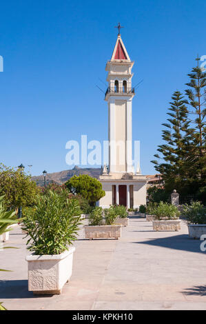 Torre di San Dionisio chiesa a Zante Foto Stock