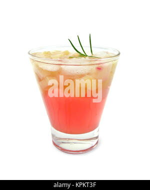 La limonata con il rabarbaro e rosmarino in vetro Foto Stock