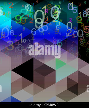 Zahlen abstrakt konzept grafik Foto Stock