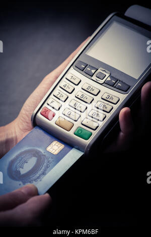 POS e carte di credito Foto Stock