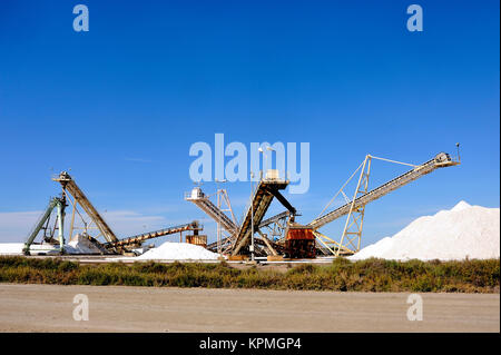 Sito azienda operativa la soluzione salina Aigues-Mortes Foto Stock